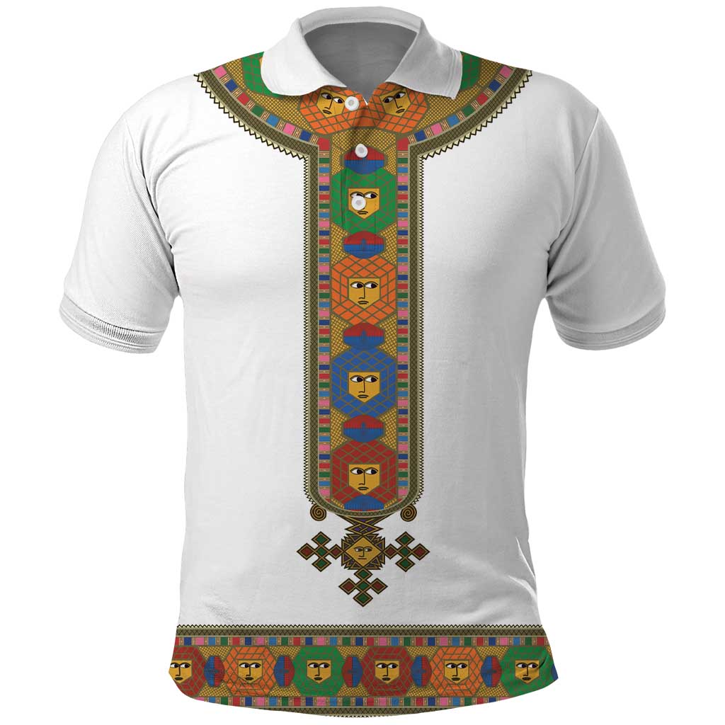 Ethiopia Saba Kemis Polo Shirt Habesha Style LT15