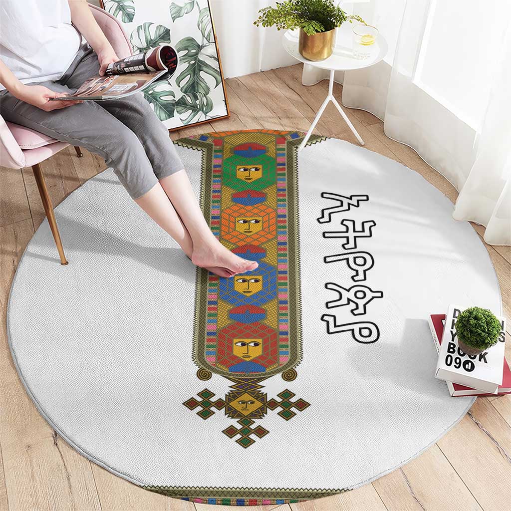 Ethiopia Saba Kemis Round Carpet Habesha Style