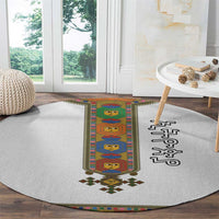 Ethiopia Saba Kemis Round Carpet Habesha Style