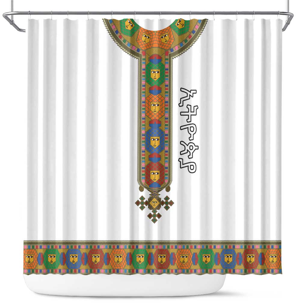 Ethiopia Saba Kemis Shower Curtain Habesha Style