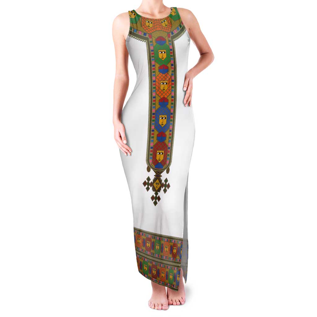 Ethiopia Saba Kemis Tank Maxi Dress Habesha Style LT15