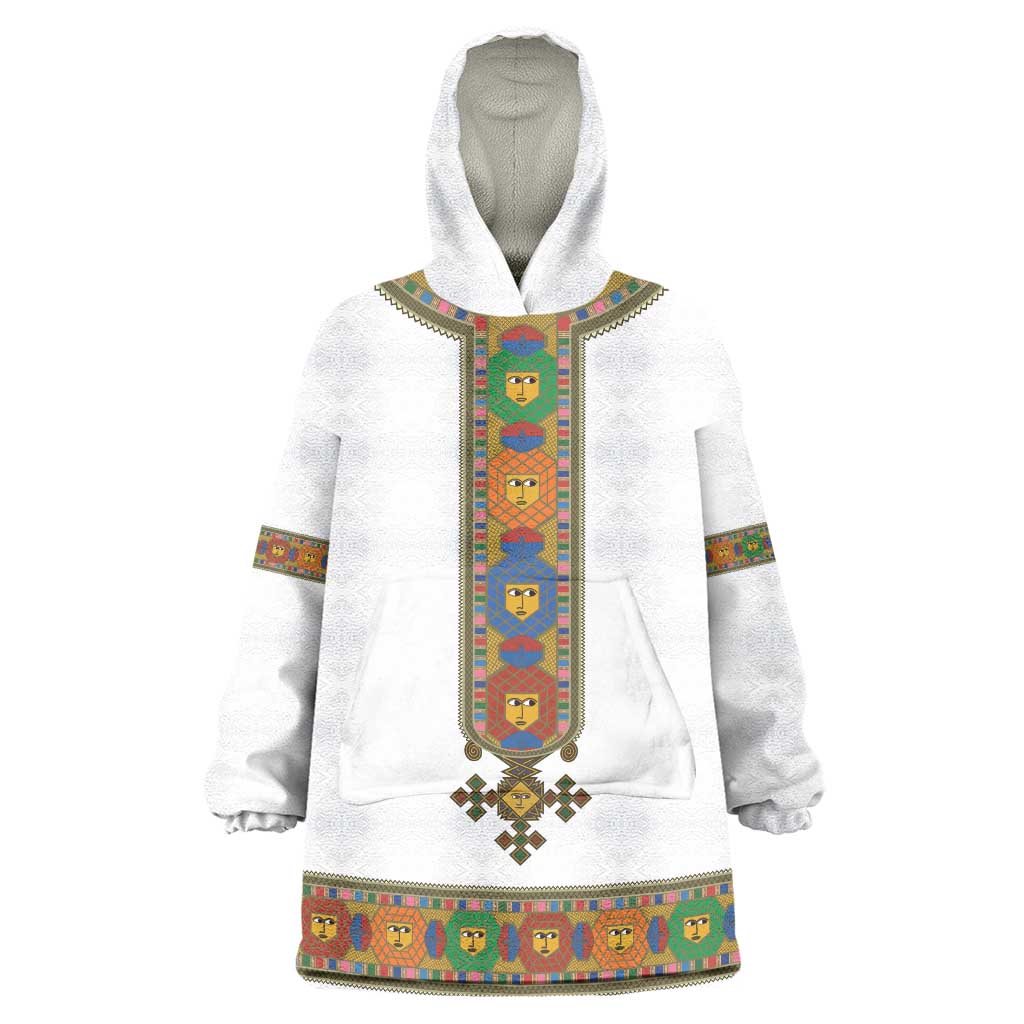 Ethiopia Saba Kemis Wearable Blanket Hoodie Habesha Style LT15