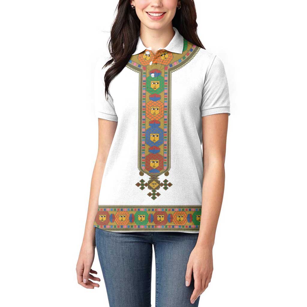 Ethiopia Saba Kemis Women Polo Shirt Habesha Style LT15