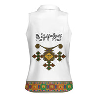 Ethiopia Saba Kemis Women Sleeveless Polo Shirt Habesha Style LT15