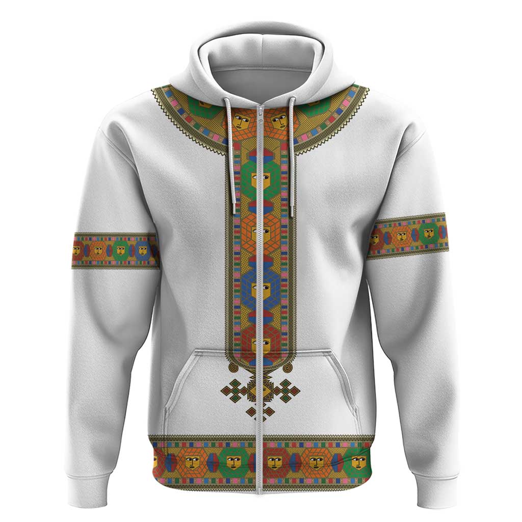 Ethiopia Saba Kemis Zip Hoodie Habesha Style LT15