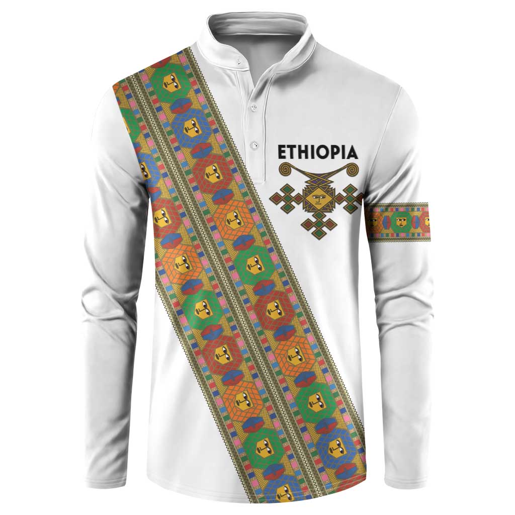 Ethiopia Saba Kemis Button Sweatshirt Sash Style