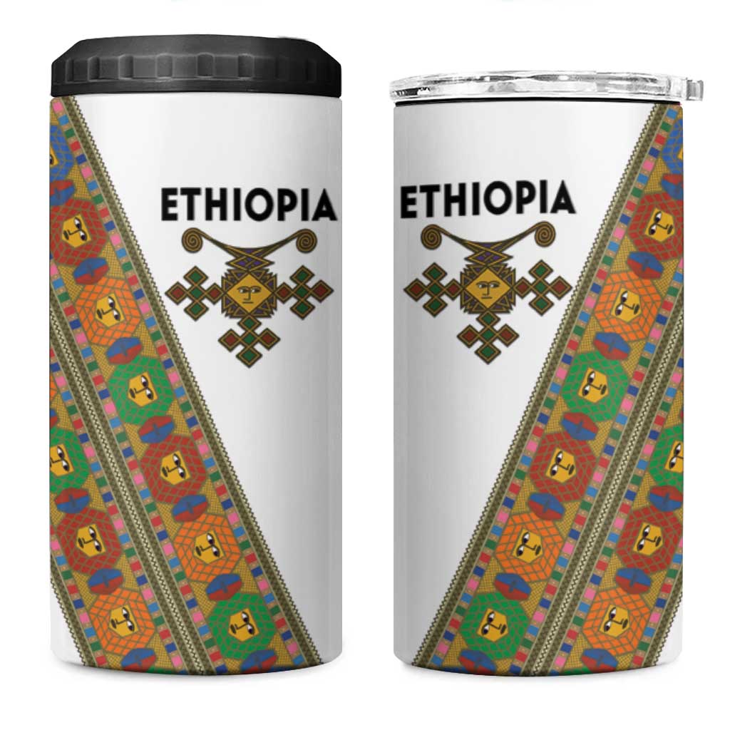 Ethiopia Saba Kemis 4 in 1 Can Cooler Tumbler Sash Style