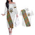 Ethiopia Saba Kemis Couples Matching Off The Shoulder Long Sleeve Dress and Hawaiian Shirt Sash Style