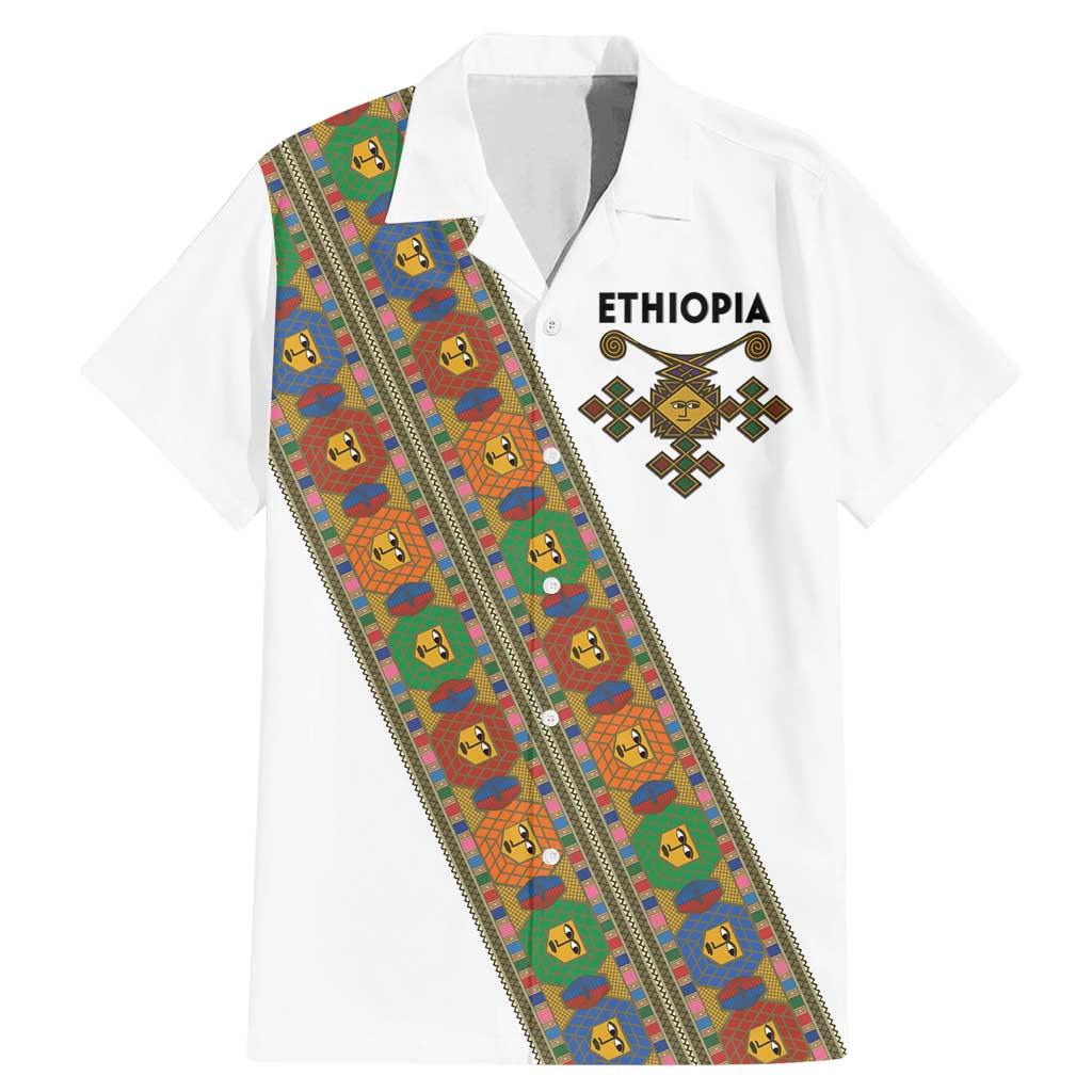 Ethiopia Saba Kemis Family Matching Mermaid Dress and Hawaiian Shirt Sash Style