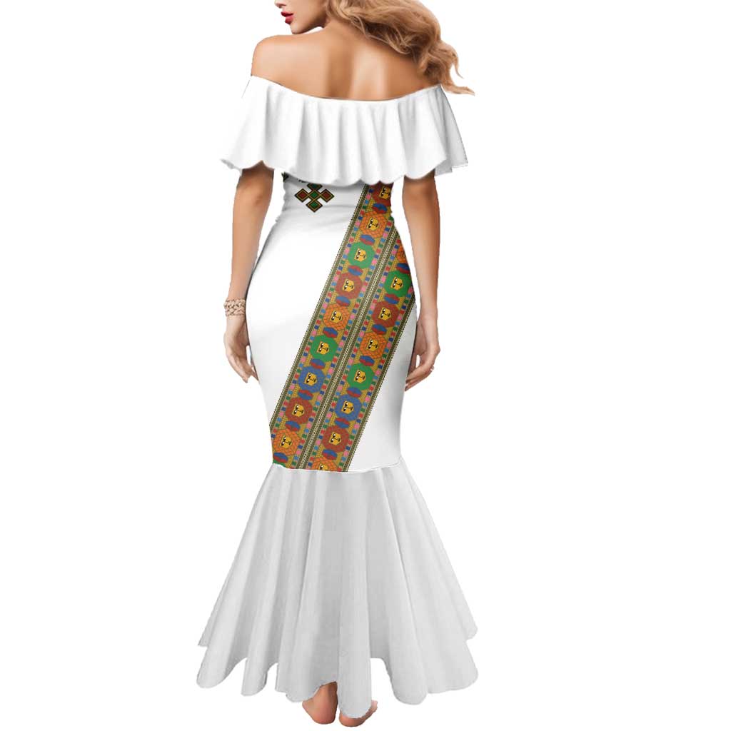 Ethiopia Saba Kemis Family Matching Mermaid Dress and Hawaiian Shirt Sash Style