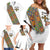 Ethiopia Saba Kemis Family Matching Off Shoulder Short Dress and Hawaiian Shirt Sash Style