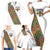 Ethiopia Saba Kemis Family Matching Short Sleeve Bodycon Dress and Hawaiian Shirt Sash Style
