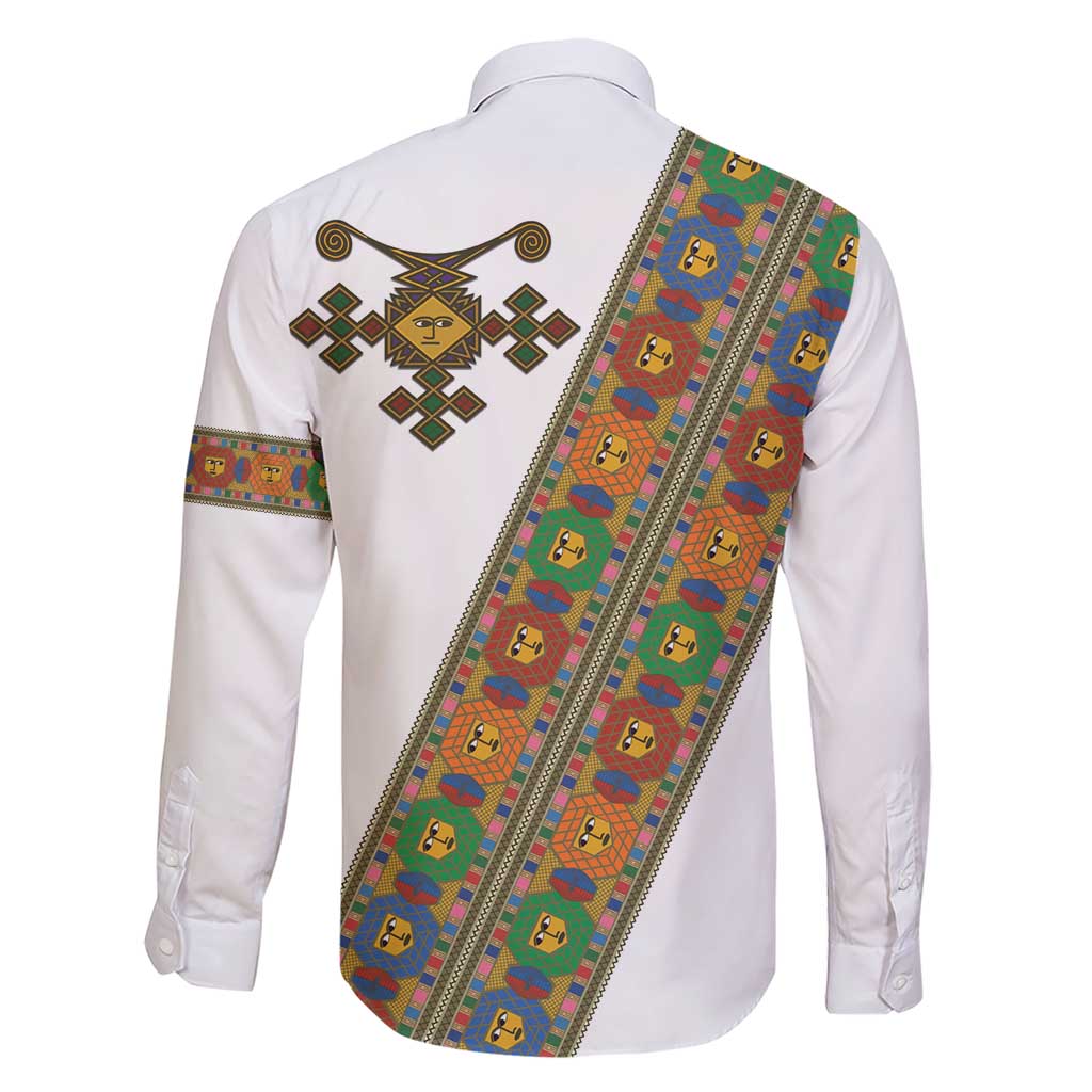 Ethiopia Saba Kemis Family Matching Short Sleeve Bodycon Dress and Hawaiian Shirt Sash Style