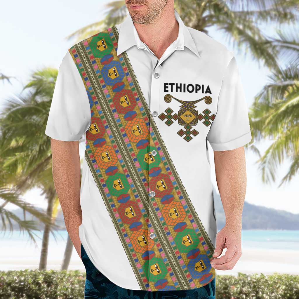Ethiopia Saba Kemis Hawaiian Shirt Sash Style