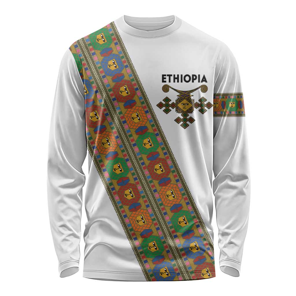 Ethiopia Saba Kemis Long Sleeve Shirt Sash Style