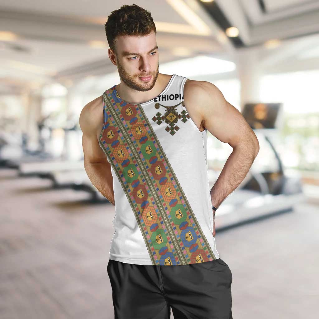 Ethiopia Saba Kemis Men Tank Top Sash Style