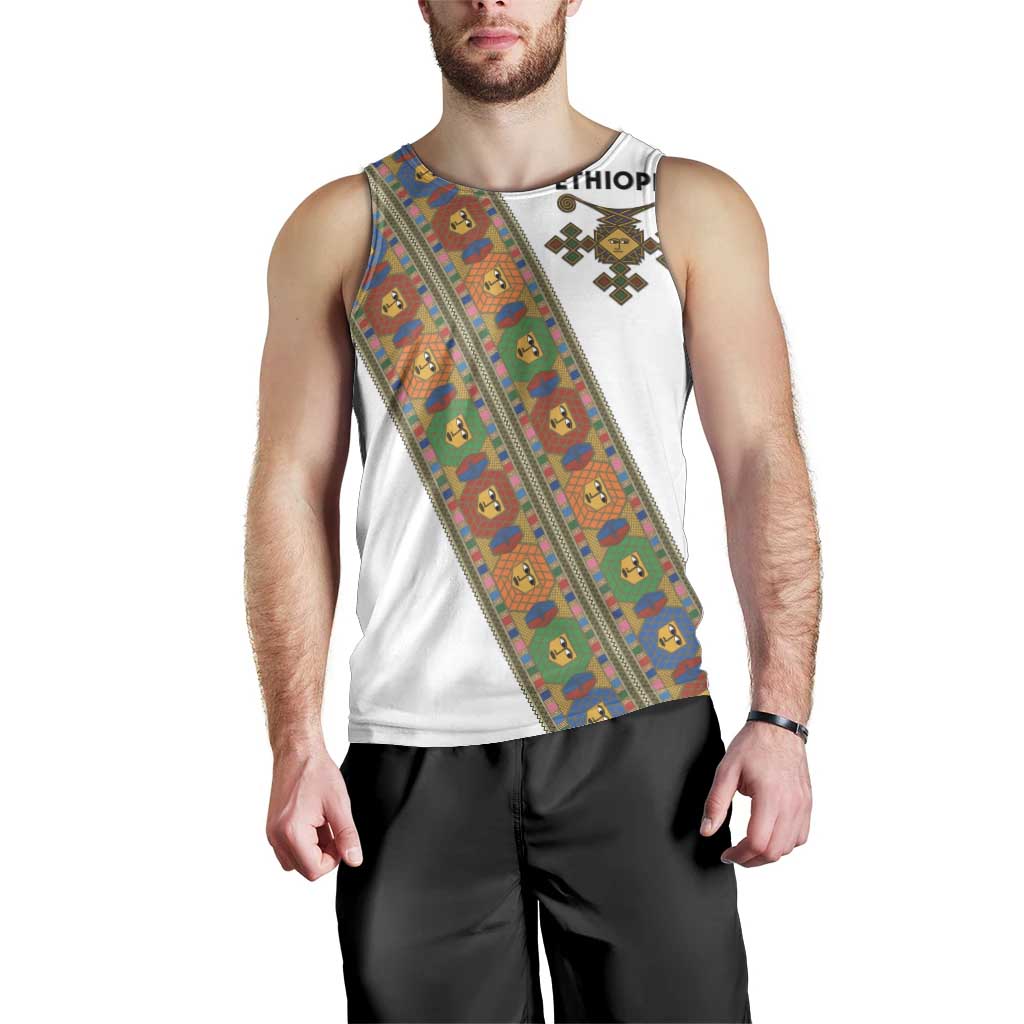 Ethiopia Saba Kemis Men Tank Top Sash Style