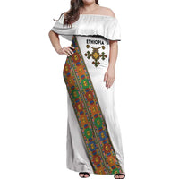 Ethiopia Saba Kemis Off Shoulder Maxi Dress Sash Style