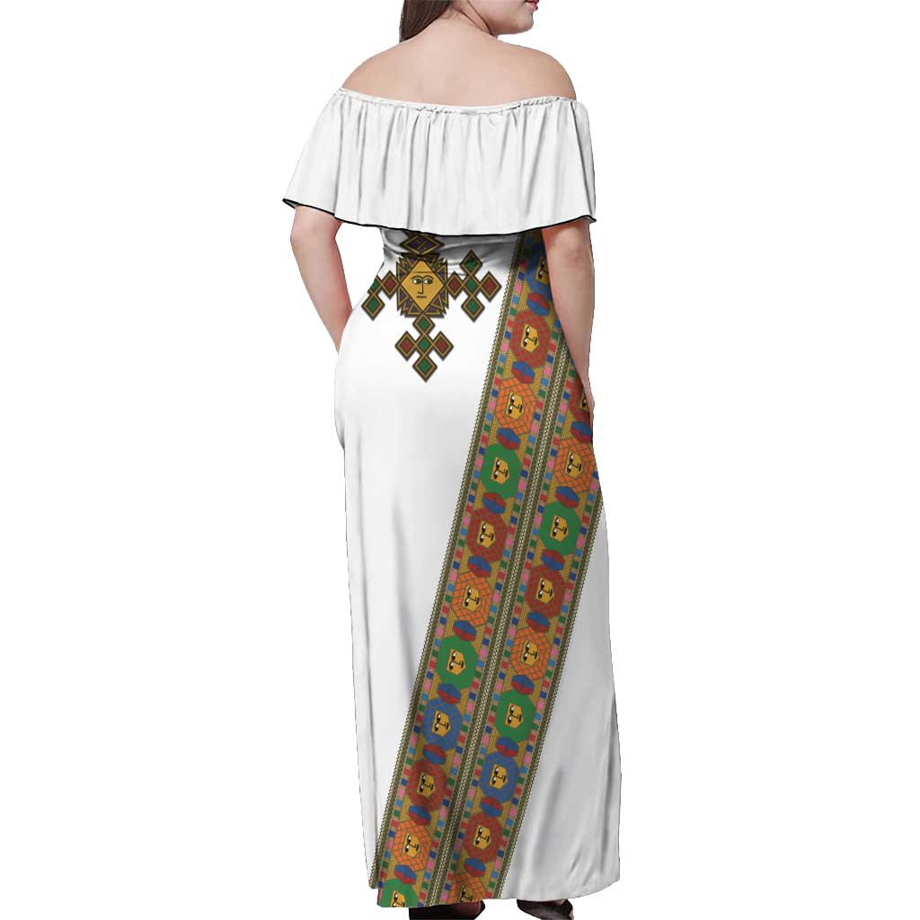 Ethiopia Saba Kemis Off Shoulder Maxi Dress Sash Style