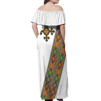Ethiopia Saba Kemis Off Shoulder Maxi Dress Sash Style