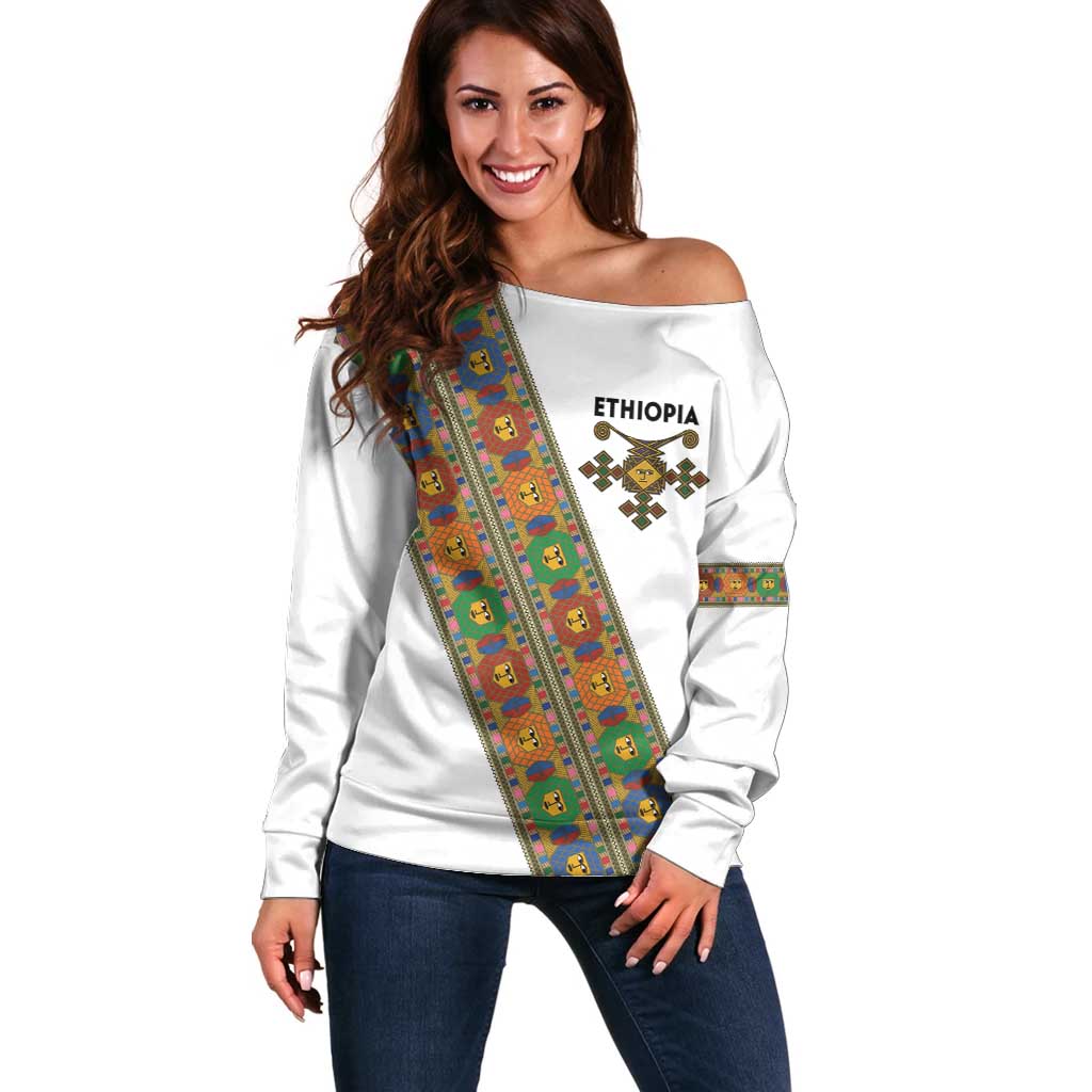 Ethiopia Saba Kemis Off Shoulder Sweater Sash Style