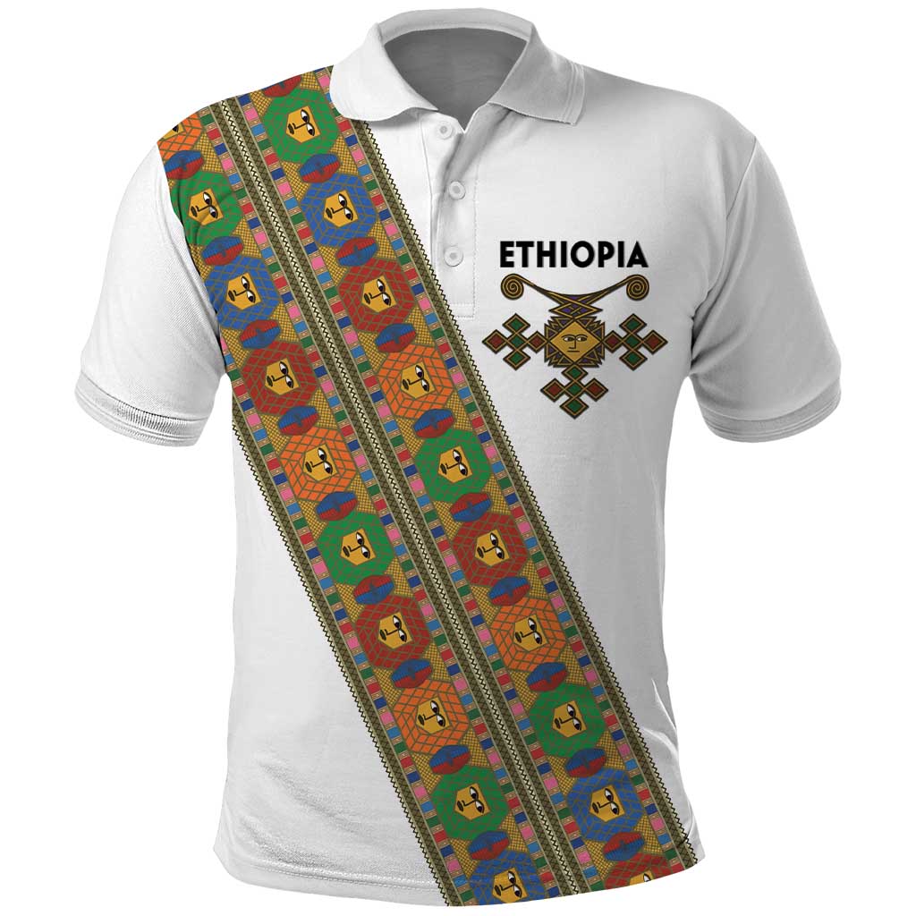 Ethiopia Saba Kemis Polo Shirt Sash Style