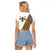 Ethiopia Saba Kemis Raglan Cropped T Shirt Sash Style