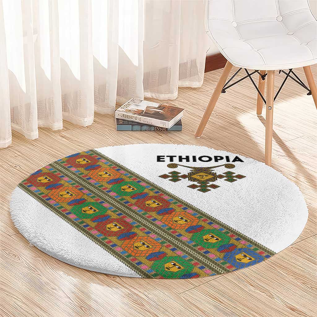 Ethiopia Saba Kemis Round Carpet Sash Style