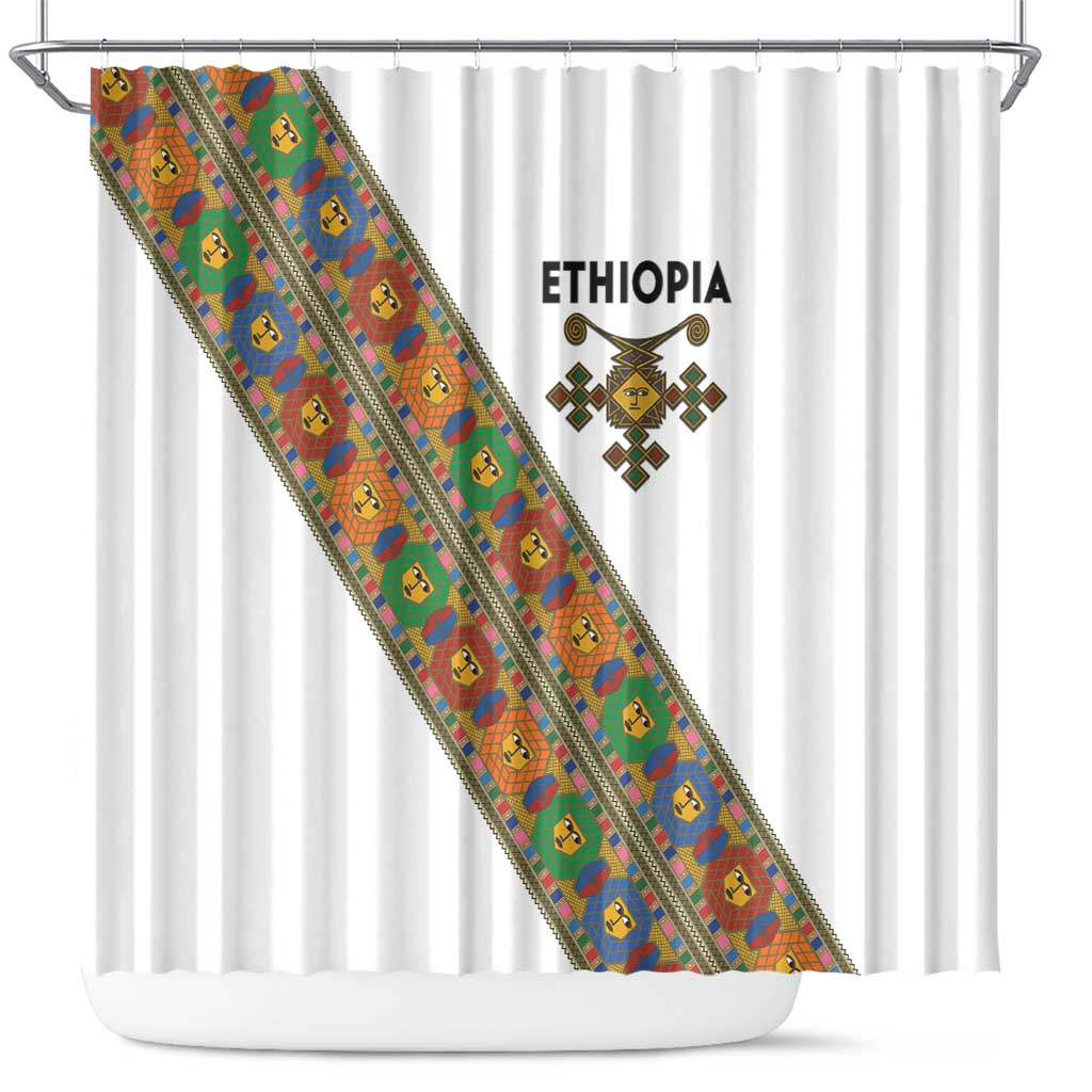 Ethiopia Saba Kemis Shower Curtain Sash Style