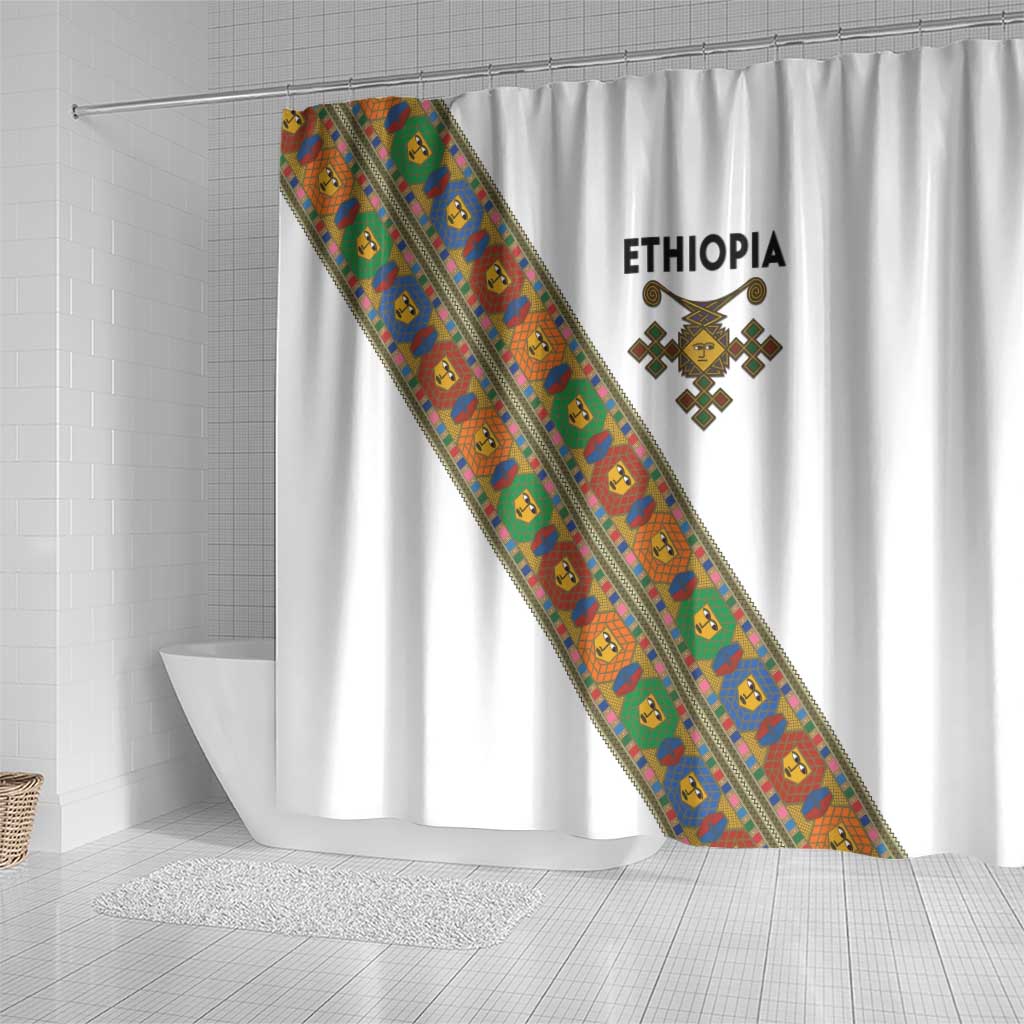 Ethiopia Saba Kemis Shower Curtain Sash Style