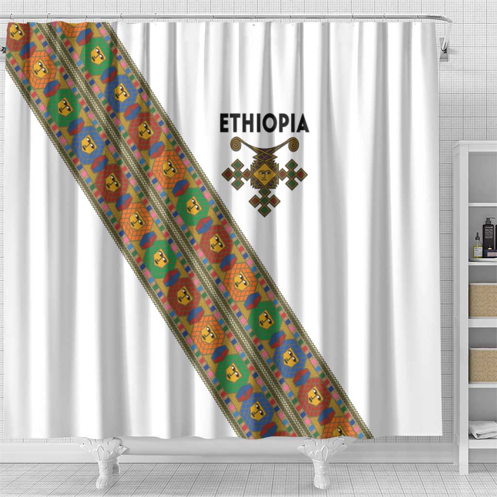 Ethiopia Saba Kemis Shower Curtain Sash Style