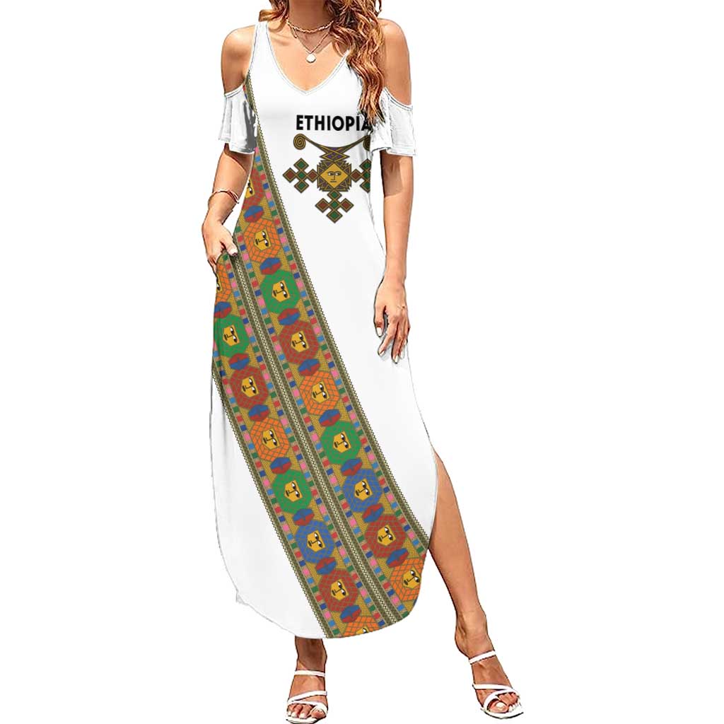 Ethiopia Saba Kemis Summer Maxi Dress Sash Style