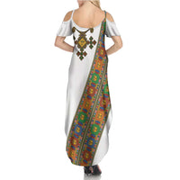 Ethiopia Saba Kemis Summer Maxi Dress Sash Style