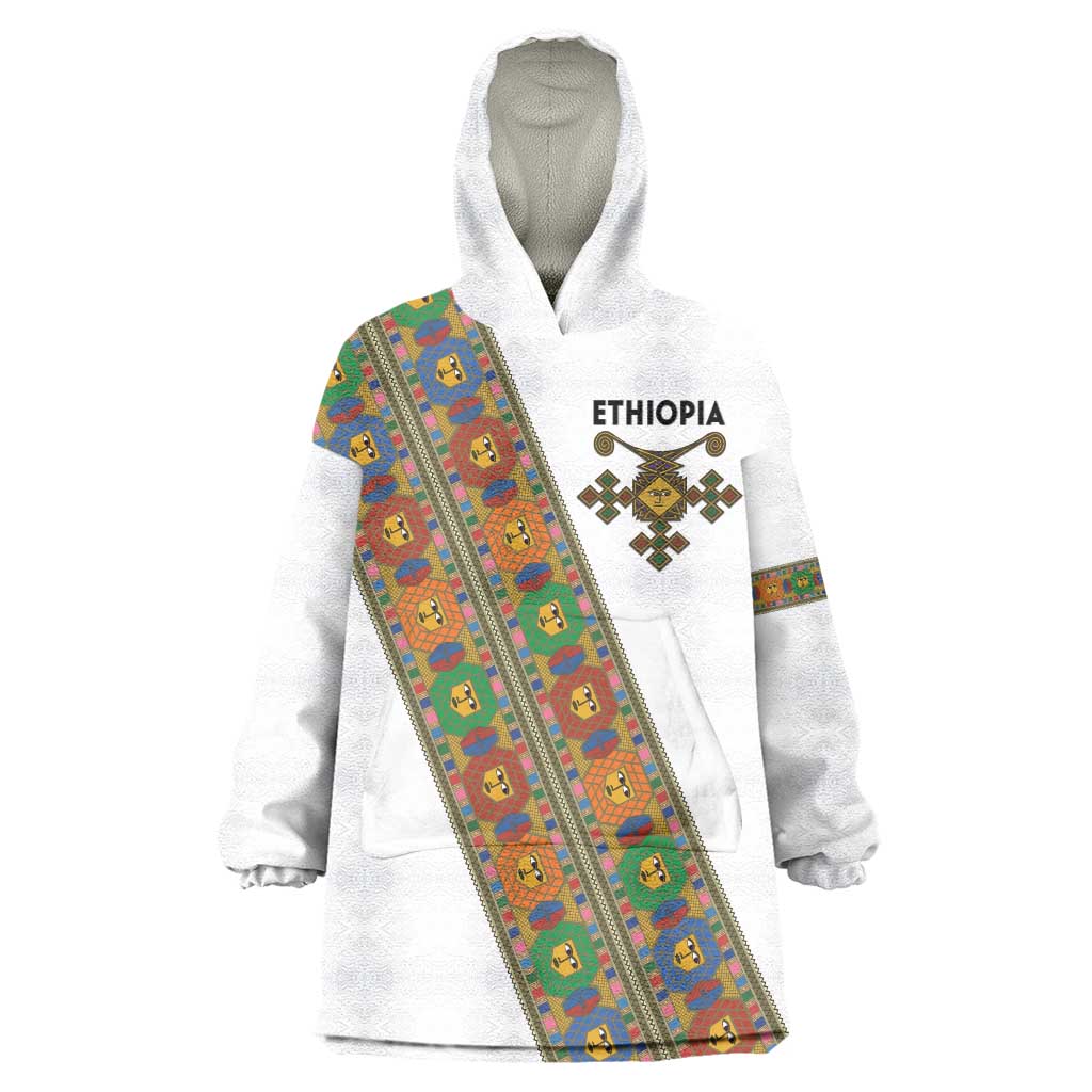 Ethiopia Saba Kemis Wearable Blanket Hoodie Sash Style