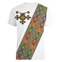Ethiopia Saba Kemis Women V-Neck T-Shirt Sash Style