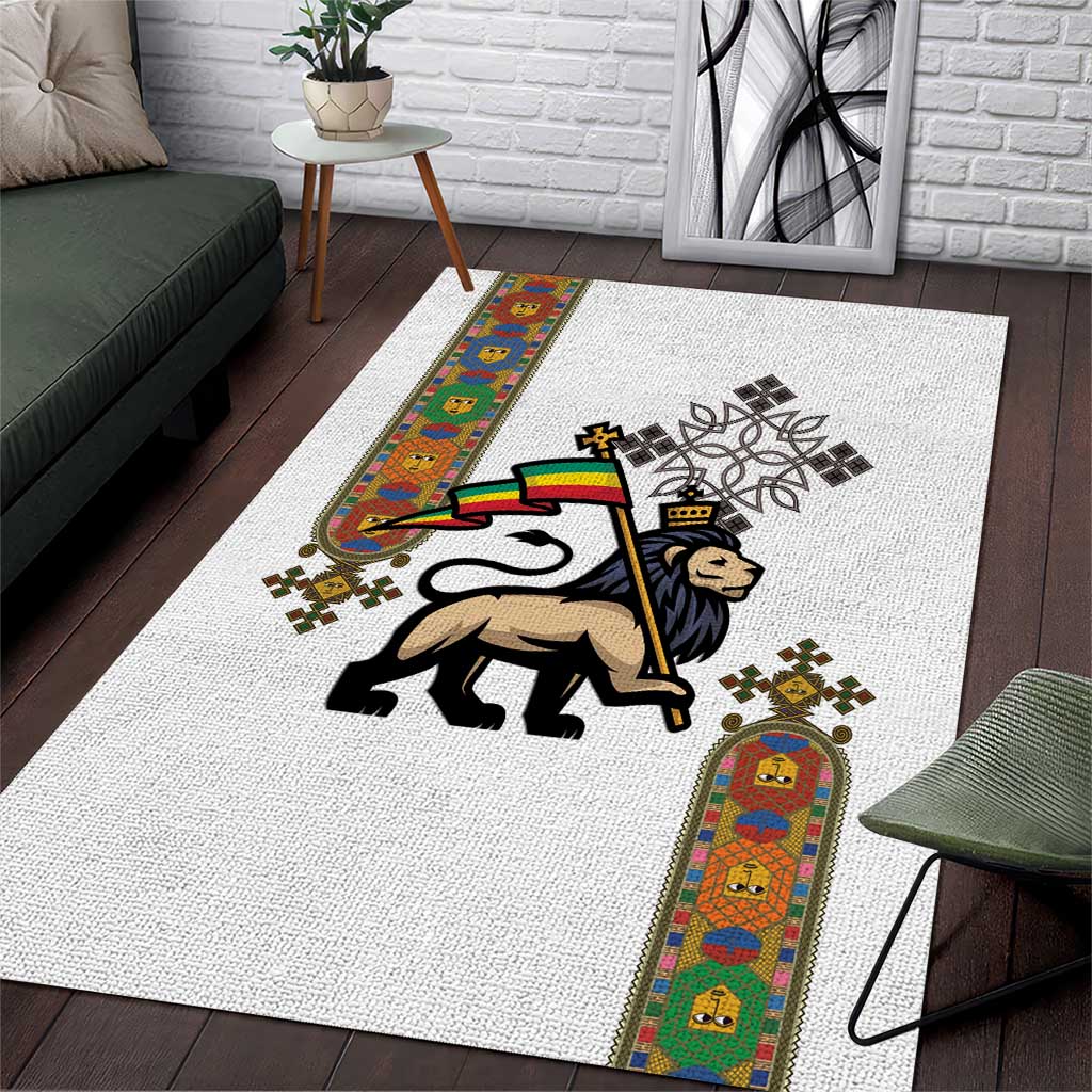 Ethiopia Saba Kemis Area Rug Ethiopian Cross Lion Of Judah