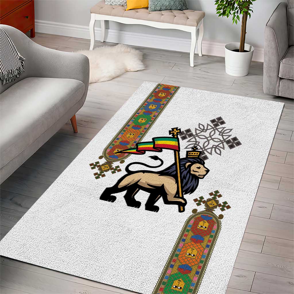 Ethiopia Saba Kemis Area Rug Ethiopian Cross Lion Of Judah
