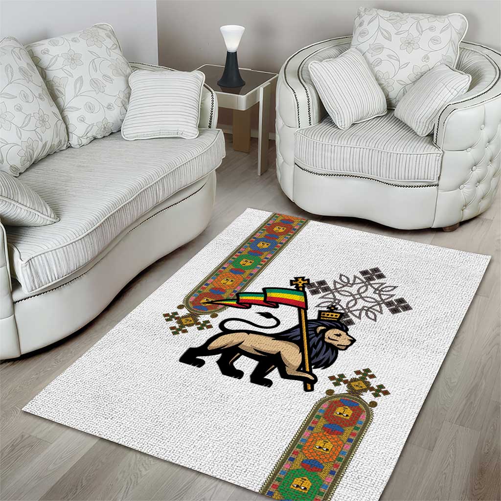 Ethiopia Saba Kemis Area Rug Ethiopian Cross Lion Of Judah