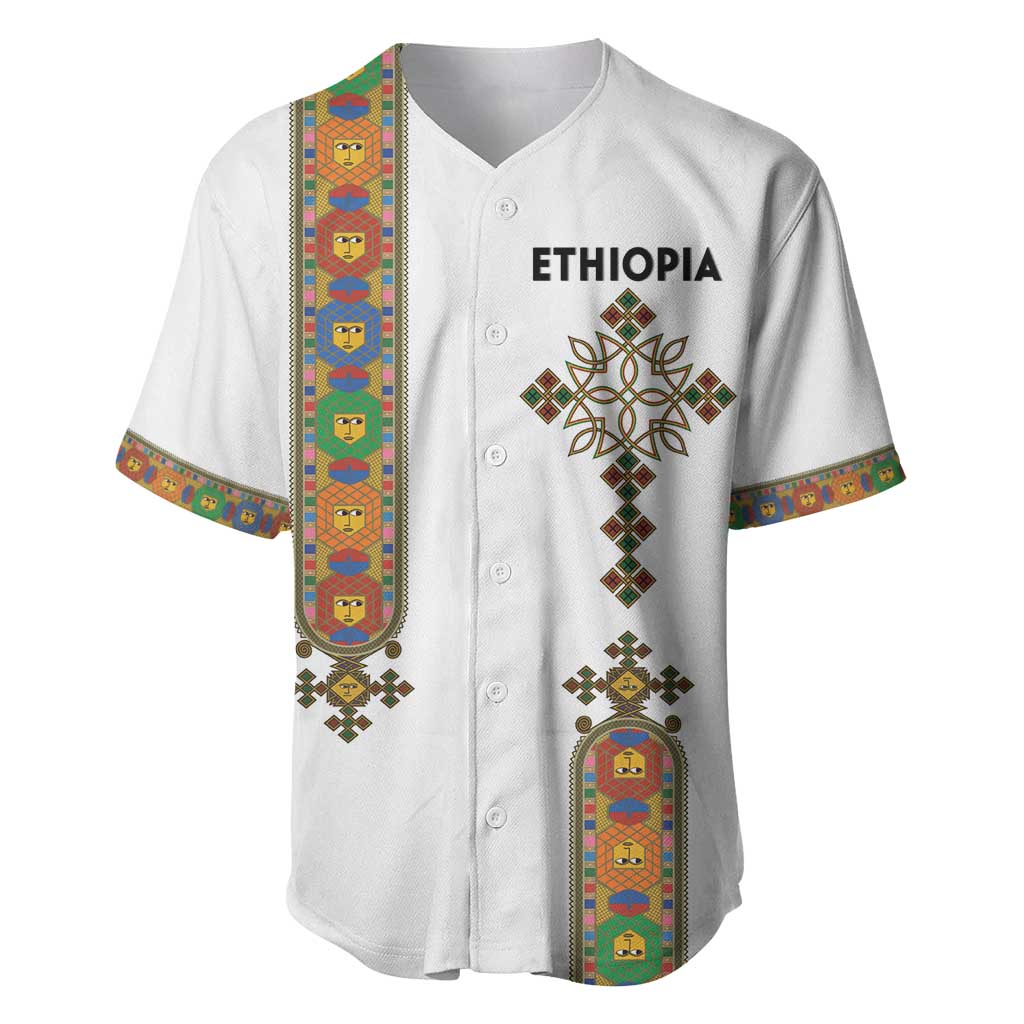 Ethiopia Saba Kemis Baseball Jersey Ethiopian Cross Lion Of Judah
