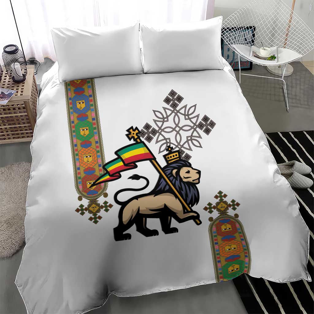 Ethiopia Saba Kemis Bedding Set Ethiopian Cross Lion Of Judah