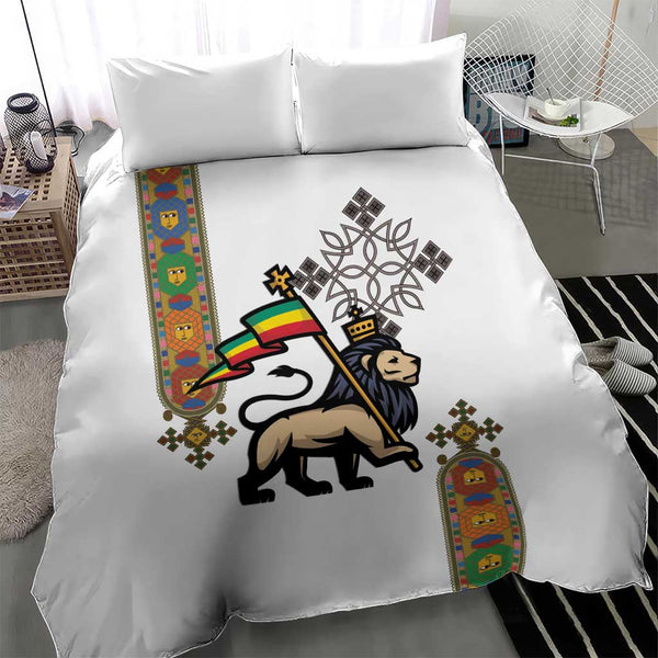 Ethiopia Bedding Set Ethiopian Tewahedo Angel Orthodox Black Color LT15