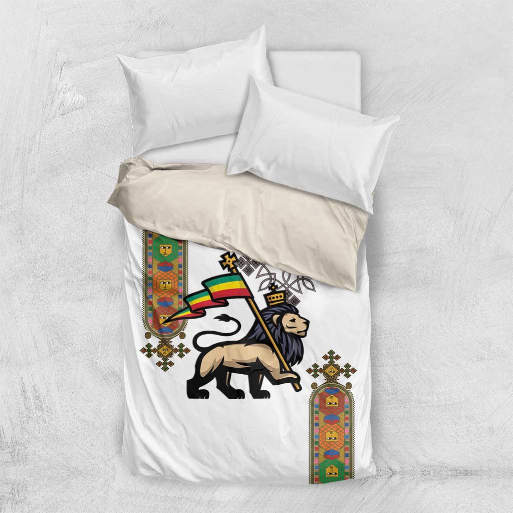 Ethiopia Saba Kemis Bedding Set Ethiopian Cross Lion Of Judah