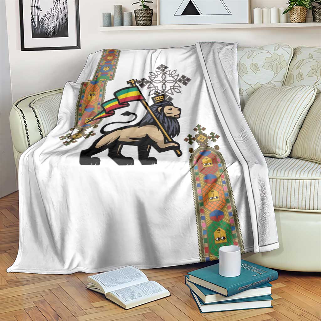 Ethiopia Saba Kemis Blanket Ethiopian Cross Lion Of Judah
