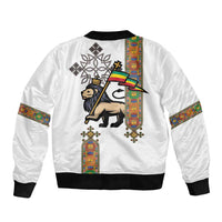 Ethiopia Saba Kemis Bomber Jacket Ethiopian Cross Lion Of Judah