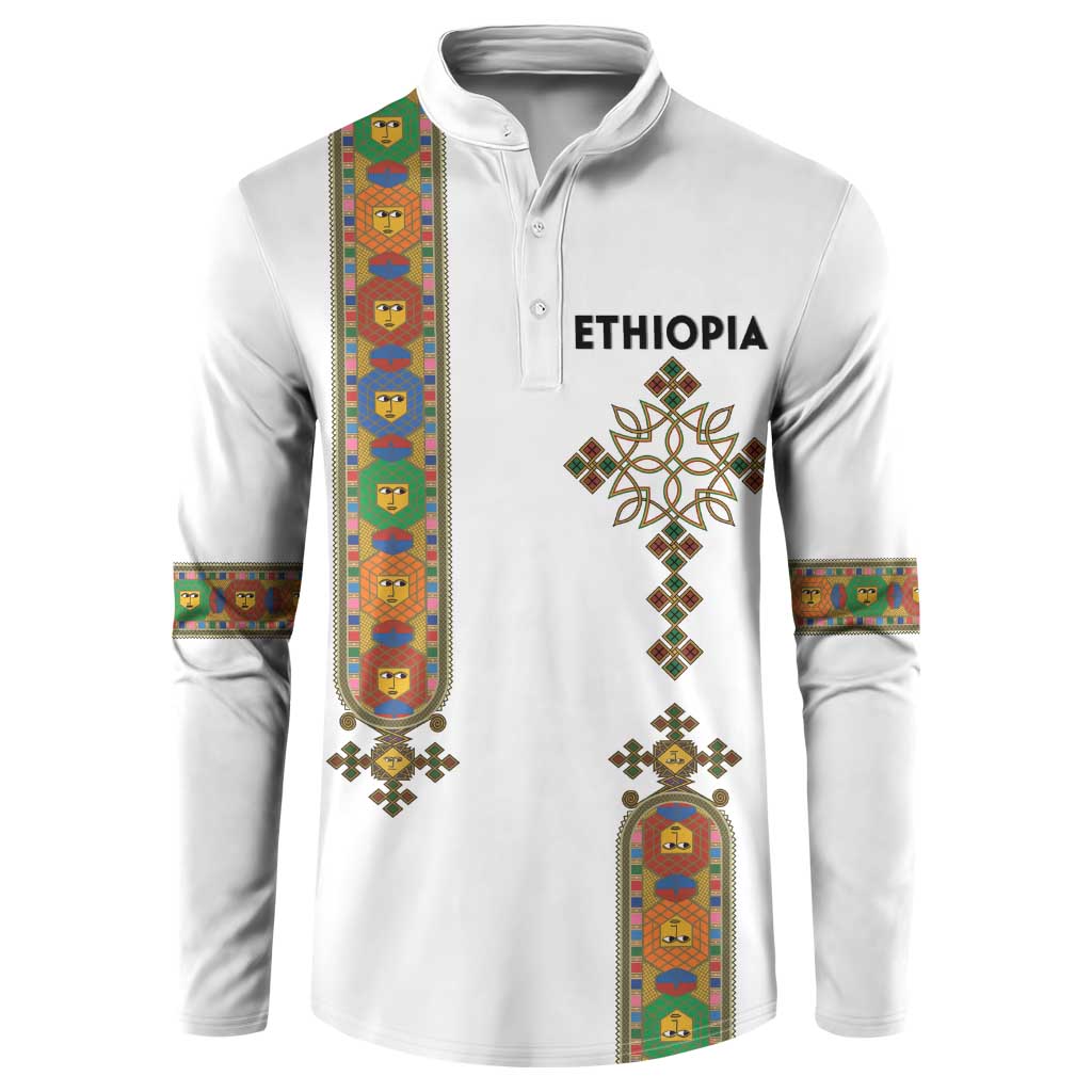 Ethiopia Saba Kemis Button Sweatshirt Ethiopian Cross Lion Of Judah