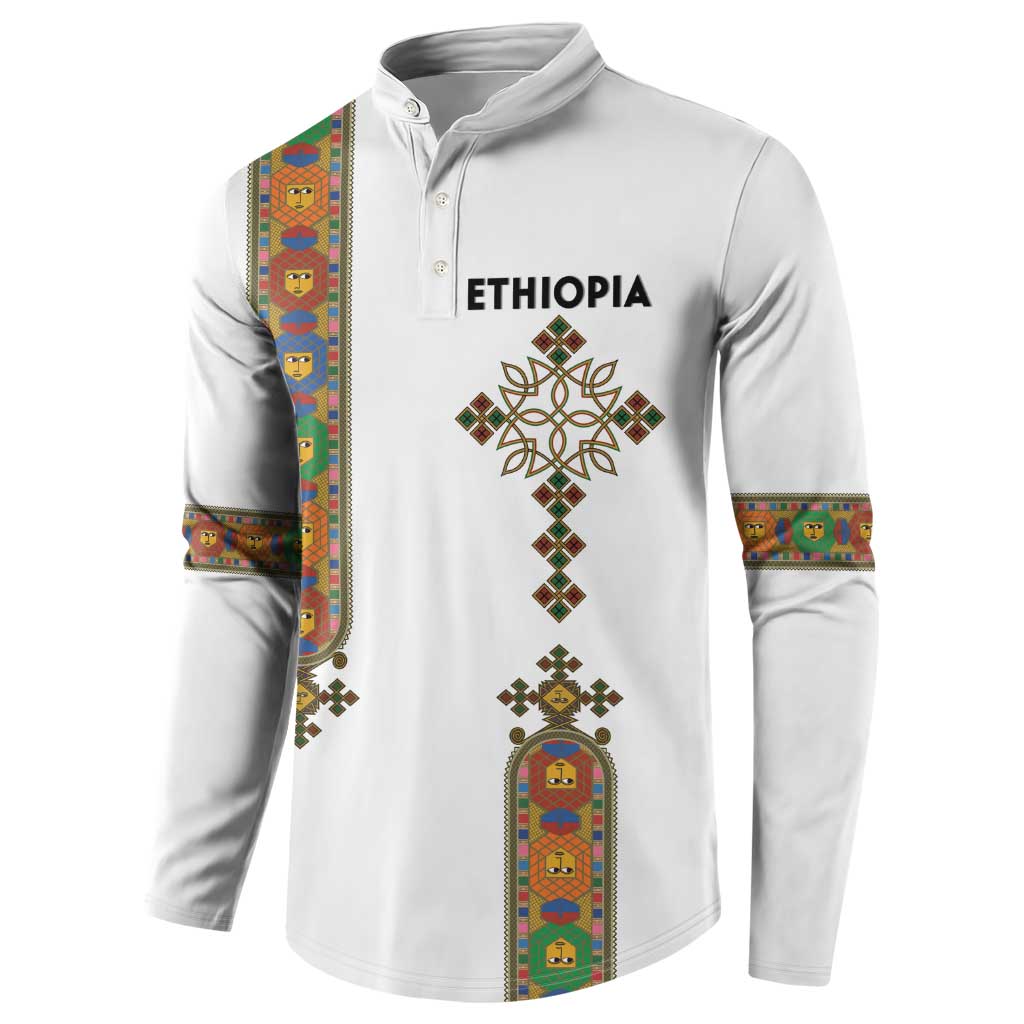 Ethiopia Saba Kemis Button Sweatshirt Ethiopian Cross Lion Of Judah