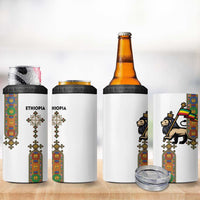 Ethiopia Saba Kemis 4 in 1 Can Cooler Tumbler Ethiopian Cross Lion Of Judah