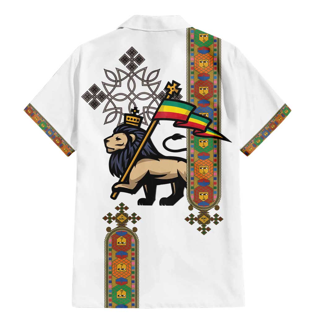 Ethiopia Saba Kemis Family Matching Mermaid Dress and Hawaiian Shirt Ethiopian Cross Lion Of Judah