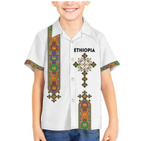 Ethiopia Saba Kemis Family Matching Mermaid Dress and Hawaiian Shirt Ethiopian Cross Lion Of Judah