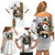 Ethiopia Saba Kemis Family Matching Off Shoulder Short Dress and Hawaiian Shirt Ethiopian Cross Lion Of Judah